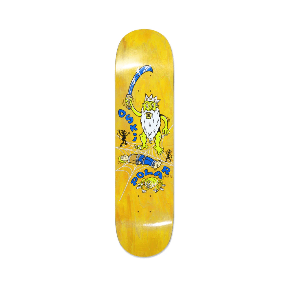 Polar Skateboard Deck Oskar Rozenberg Spider King 8.0" x 31.85" Yellow 14.25" WB - 50-50 Skate Shop