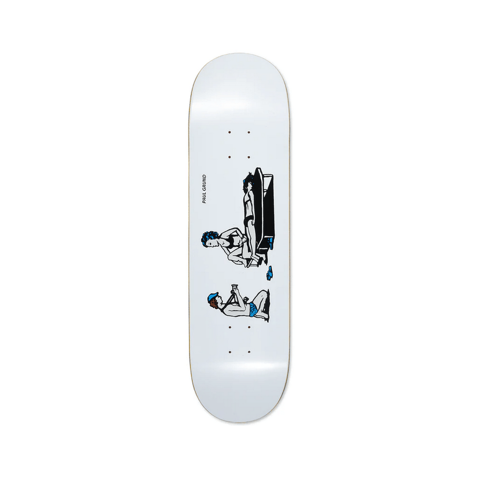 Polar Skateboard Deck Paul Grund Photographer 8.625" x 32.2" White 14.375" WB - 50-50 Skate Shop