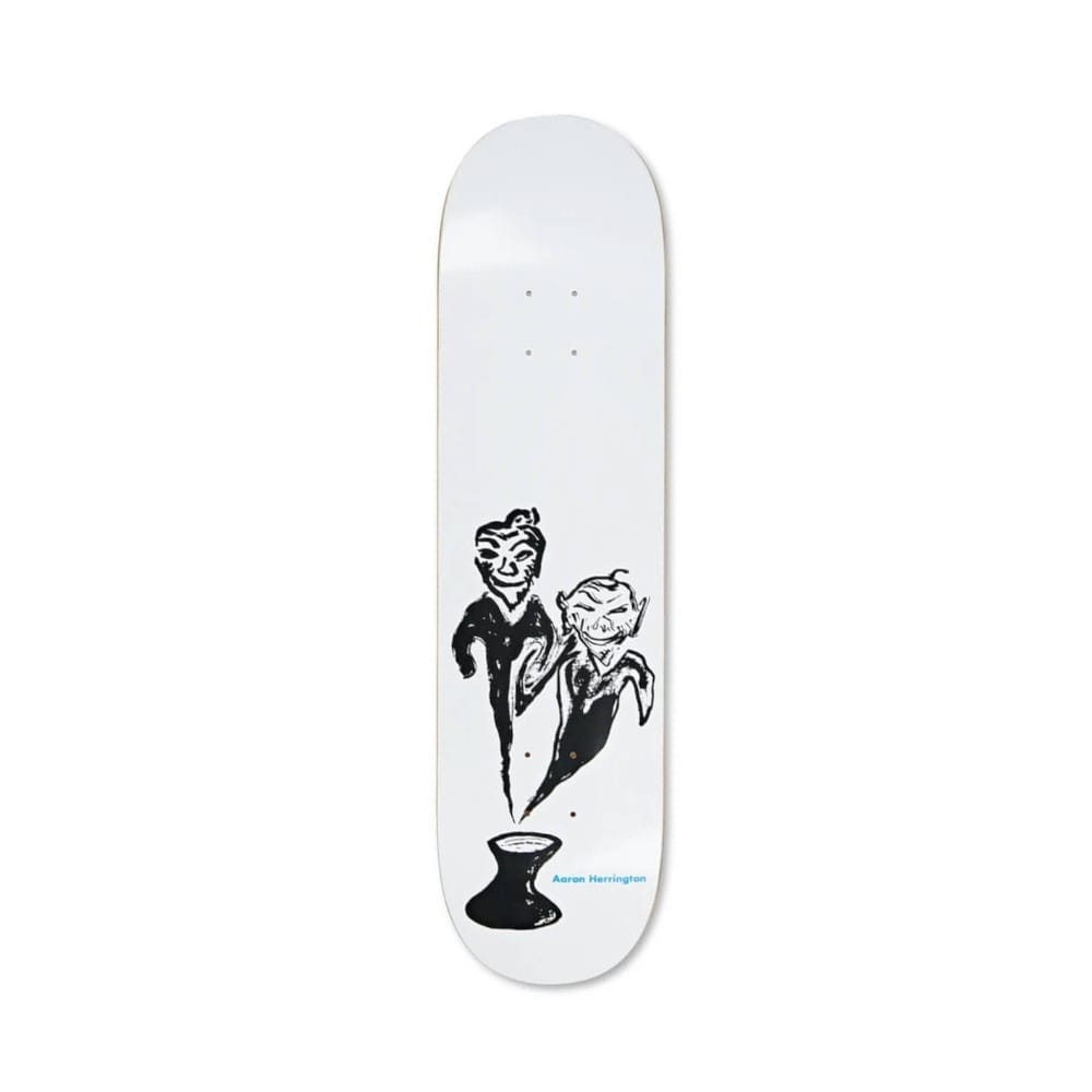 Polar Skateboard Deck Pot Demons Aaron Herrington 8.25" x 31.875" White 14.125" WB