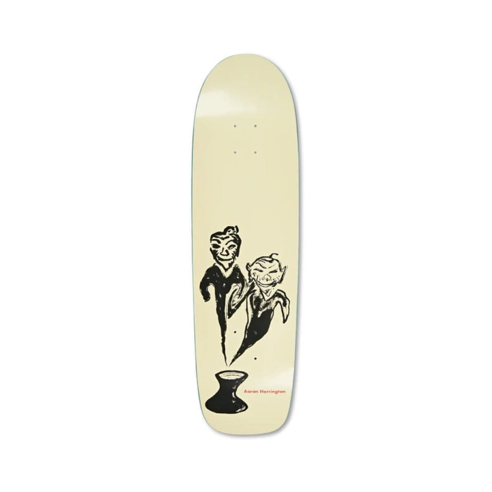 Polar Skateboard Deck Pot Demons Aaron Herrington Surf Jnr 8.75" x 31.65" Yellow 14.65" WB
