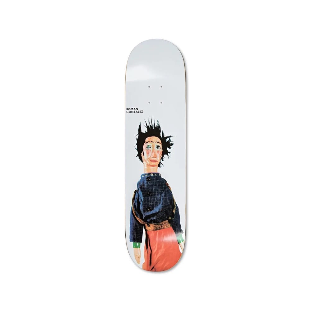 Polar Skateboard Deck Roman Gonzalez Lorca 8.375" x 32" White 14.5" WB