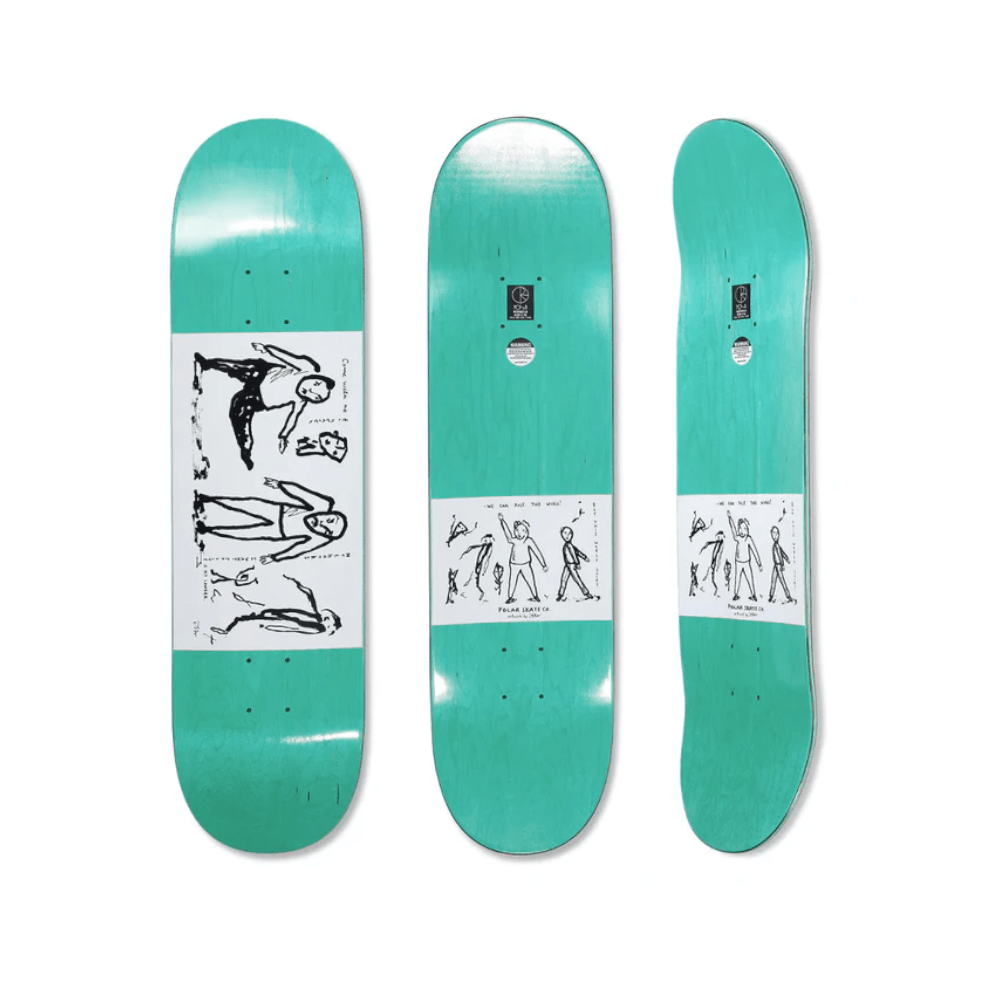 Polar Skateboard Deck Team Model The Proposal 8.25" x 32" Teal 14.25" WB - 50-50 Skate Shop