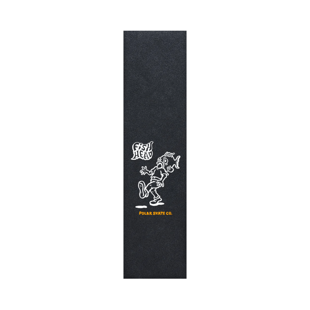 Polar Skateboard Griptape Fish Head Black 33" x 9" - 50-50 Skate Shop