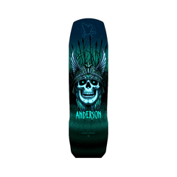 Powell Peralta Skateboard Deck Andy Anderson Heron Skull Teal 9.13