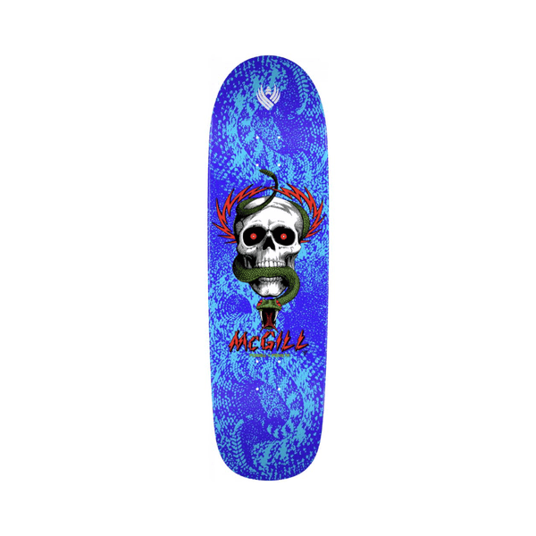 Powell Peralta Skateboard Flight Deck McGill Skull 8.97" x 32.4" Blue 15" WB - 50-50 Skate Shop