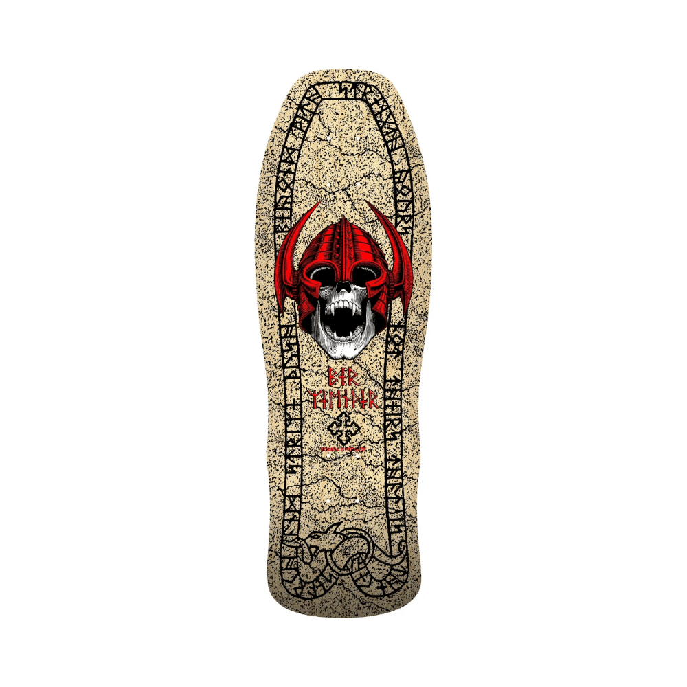 Powell Peralta Skateboard Deck Per Welinder Nordic Skull 9.625" x 29.75" Natural