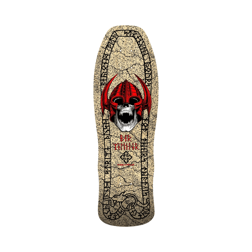 Powell Peralta Skateboard Deck Per Welinder Nordic Skull 9.625" x 29.75" Natural