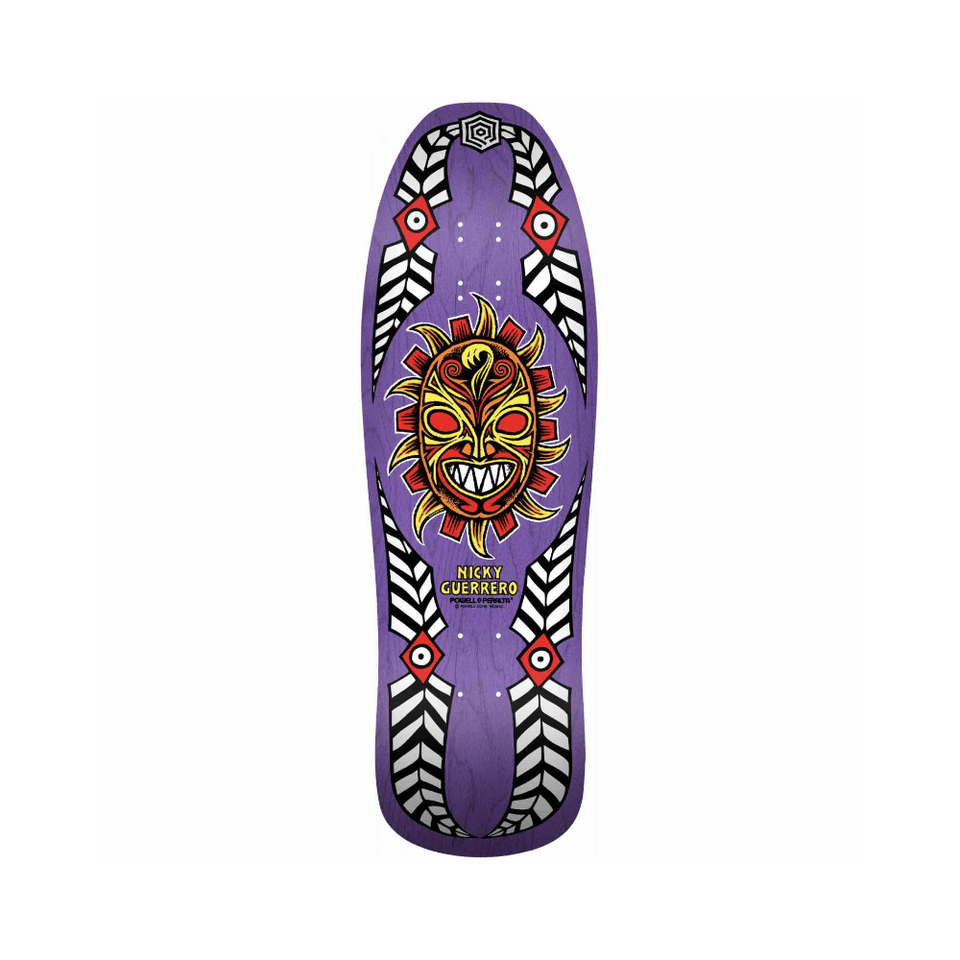 Powell Peralta Skateboard Deck Re-Issue Nicky Guerrero Mask Purple 10" x 31.75"