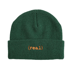 Real Skate Beanie Lower Cuff Green Orange - 50-50 Skate Shop