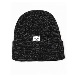 Ripndip Beanie Lord Nermal Rib Black Reflective - 50-50 Skate Shop