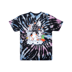 Ripndip Far Far Away Tee Black Pink Blue Spiral Dye - 50-50 Skate Shop