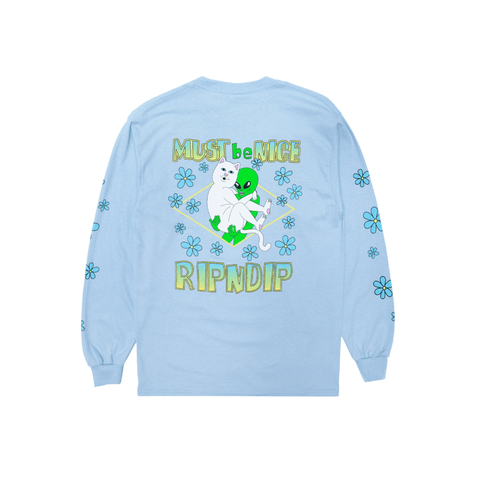 Ripndip Lonely Lover Long Sleeve Tee Baby Blue - 50-50 Skate Shop