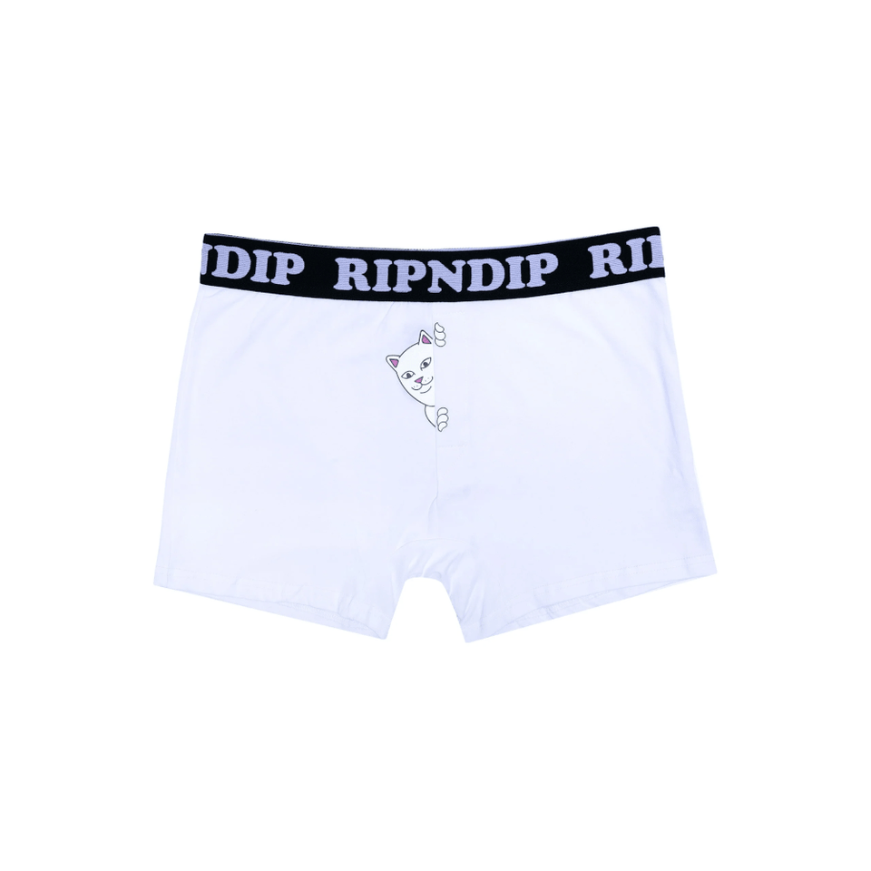 Ripndip Peek A Nermal Boxers White - 50-50 Skate Shop