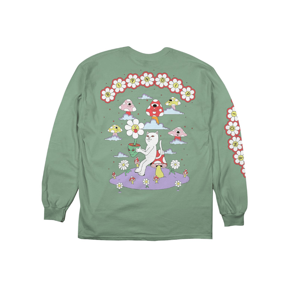 Ripndip Plant Based Long Sleeve Tee Pistachio - 50-50 Skate Shop