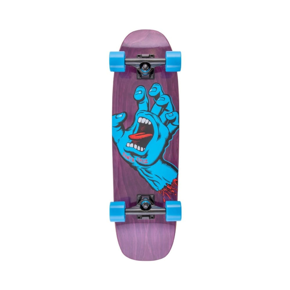 Santa Cruz Skateboard Complete Screaming Hand 8.4" x 29.4" Purple Cruzer