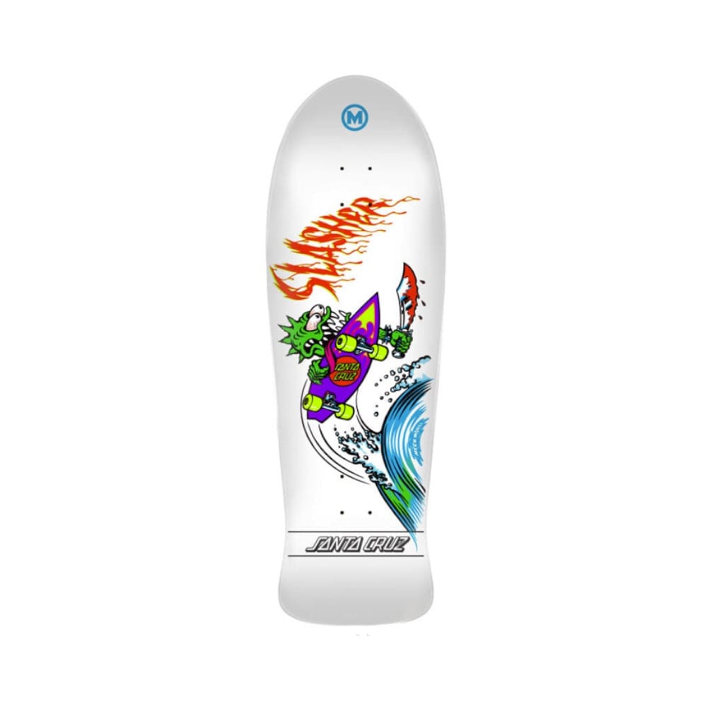 Santa Cruz Skateboard Deck Meek OG Slasher Reissue 10" x 31.13" White 15.375" WB