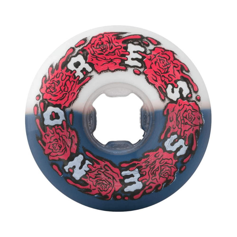 Santa Cruz Skateboard Wheels Dressen Vomit Mini II 56mm 97A White Black Blue- Set of 4 - 50-50 Skate Shop