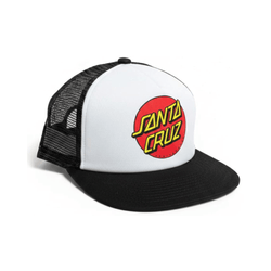 Santa Cruz Classic Dot Trucker Cap Black/White - 50-50 Skate Shop