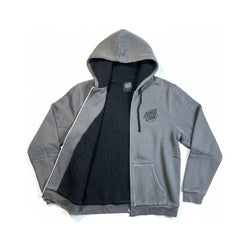 Santa Cruz Keyline Sherpa Zip Hoodie Overcast - 50-50 Skate Shop