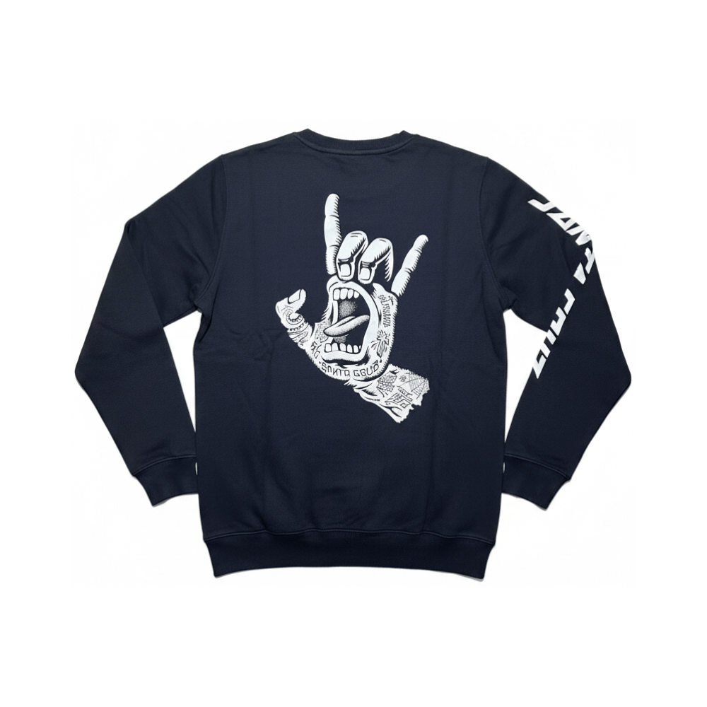 Santa Cruz Rock Hand Crewneck Black - 50-50 Skate Shop
