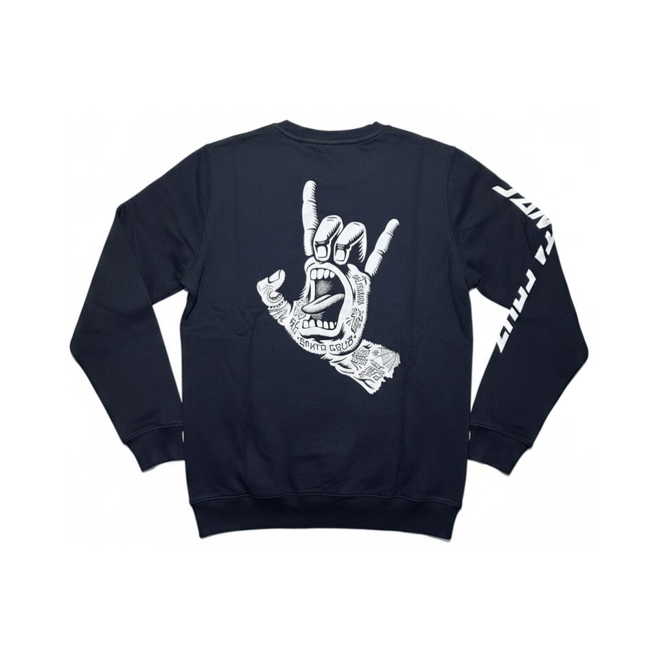 Santa Cruz Rock Hand Crewneck Black - 50-50 Skate Shop
