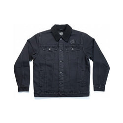 Santa Cruz Seacliff Sherpa Denim Jacket Wash Black - 50-50 Skate Shop