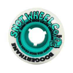 Snot Wheel Co Boogerthane 52mm 101a White Teal - 50-50 Skate Shop
