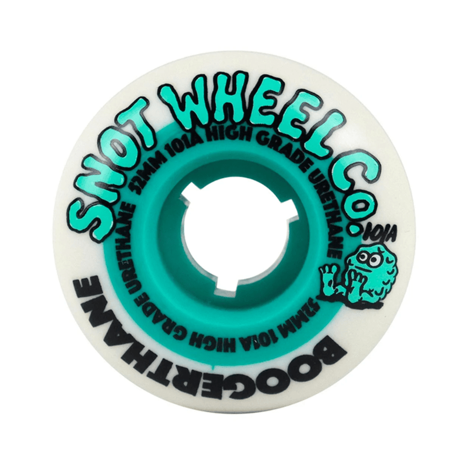 Snot Wheel Co Boogerthane 52mm 101a White Teal - 50-50 Skate Shop