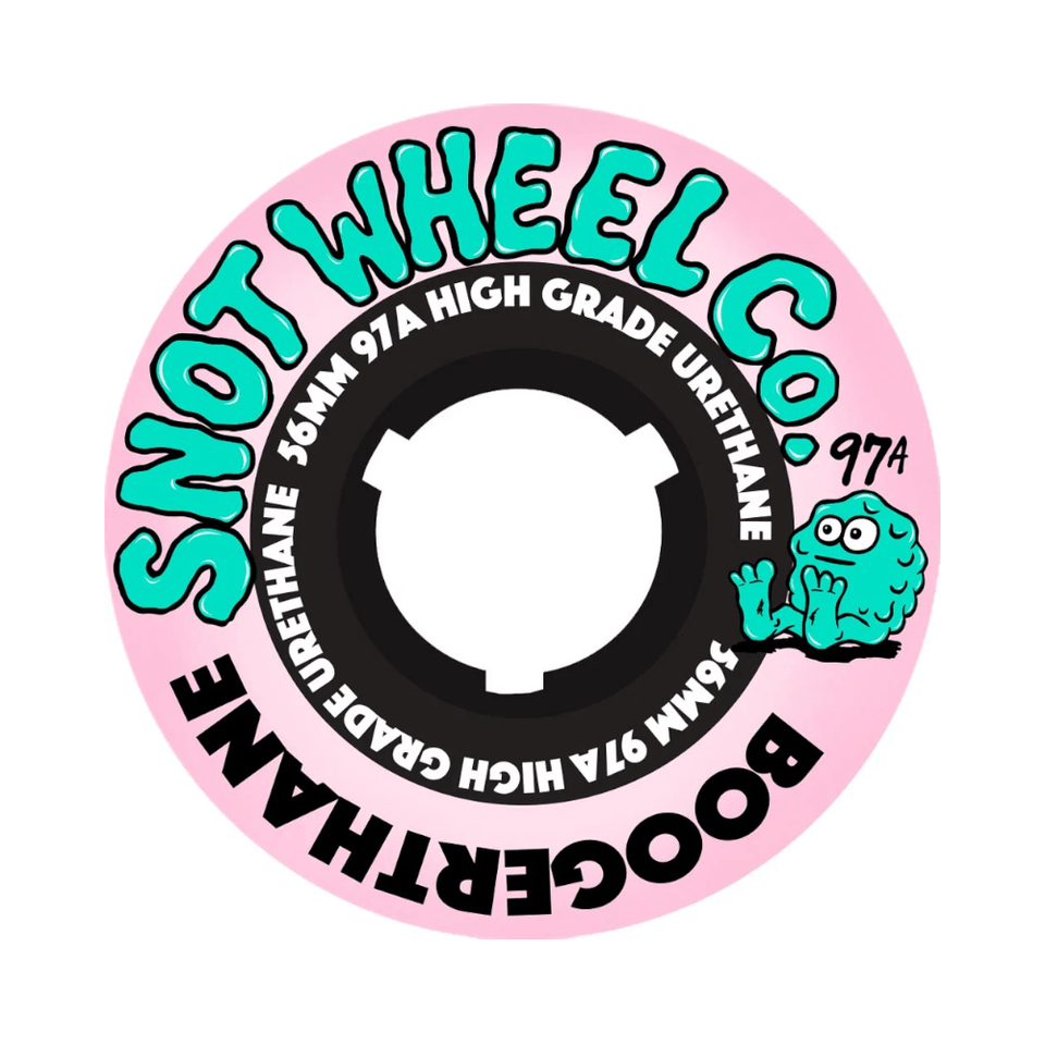 Snot Wheel Co Boogerthane 56mm 97a Pink Black - 50-50 Skate Shop