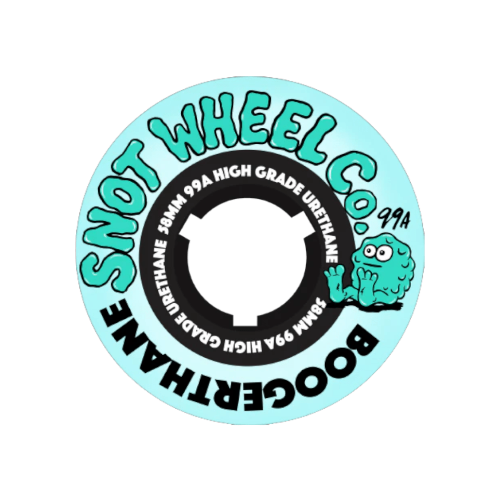 Snot Wheel Co Boogerthane 58mm 99a Teal Black - 50-50 Skate Shop