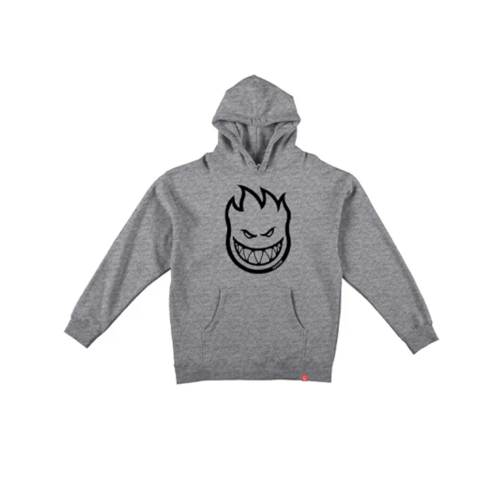 Spitfire Skate Sweater Hoodie Bighead Heather Grey Black - 50-50 Skate Shop