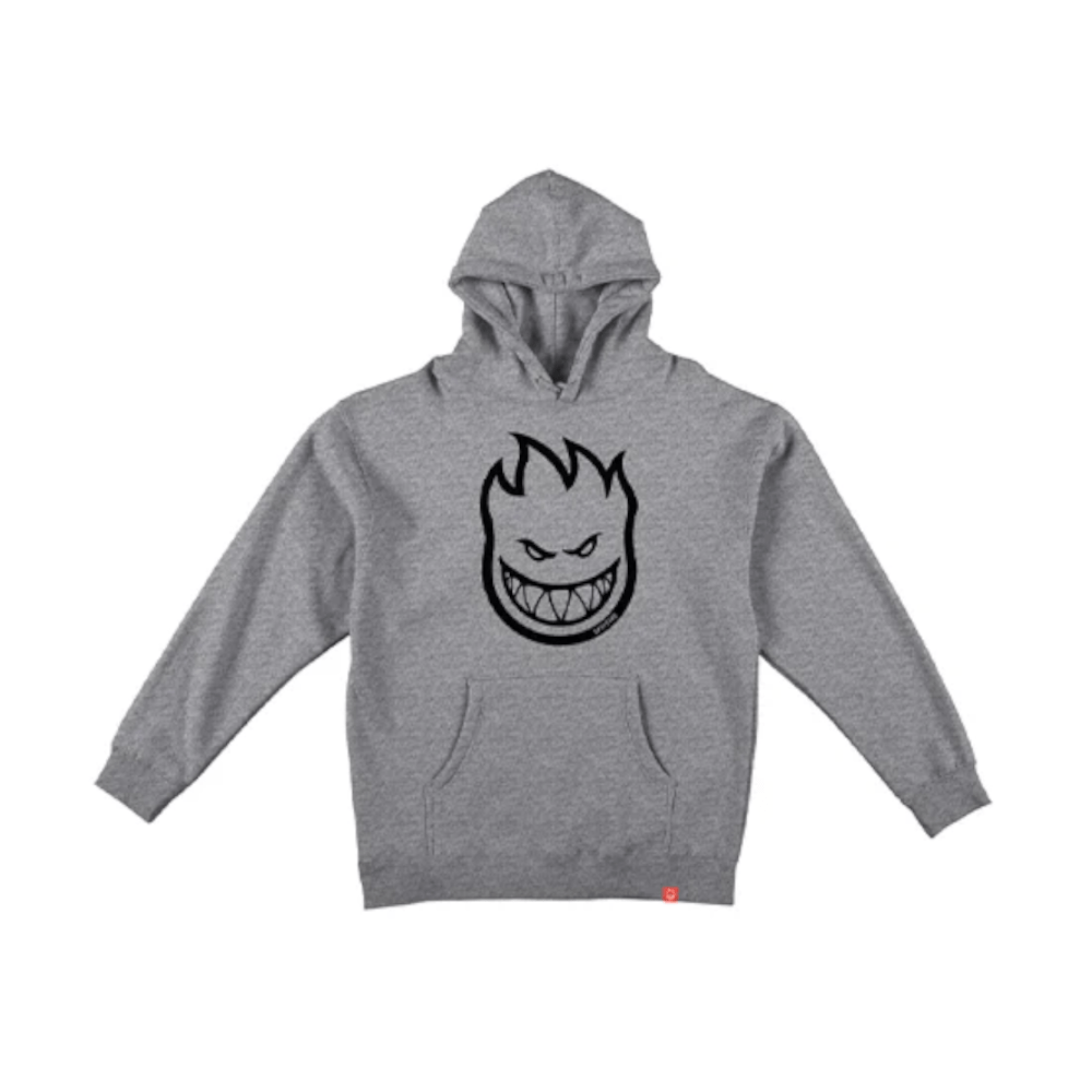 Spitfire Skate Youth Sweater Hoodie Bighead Heather Grey Black - 50-50 Skate Shop