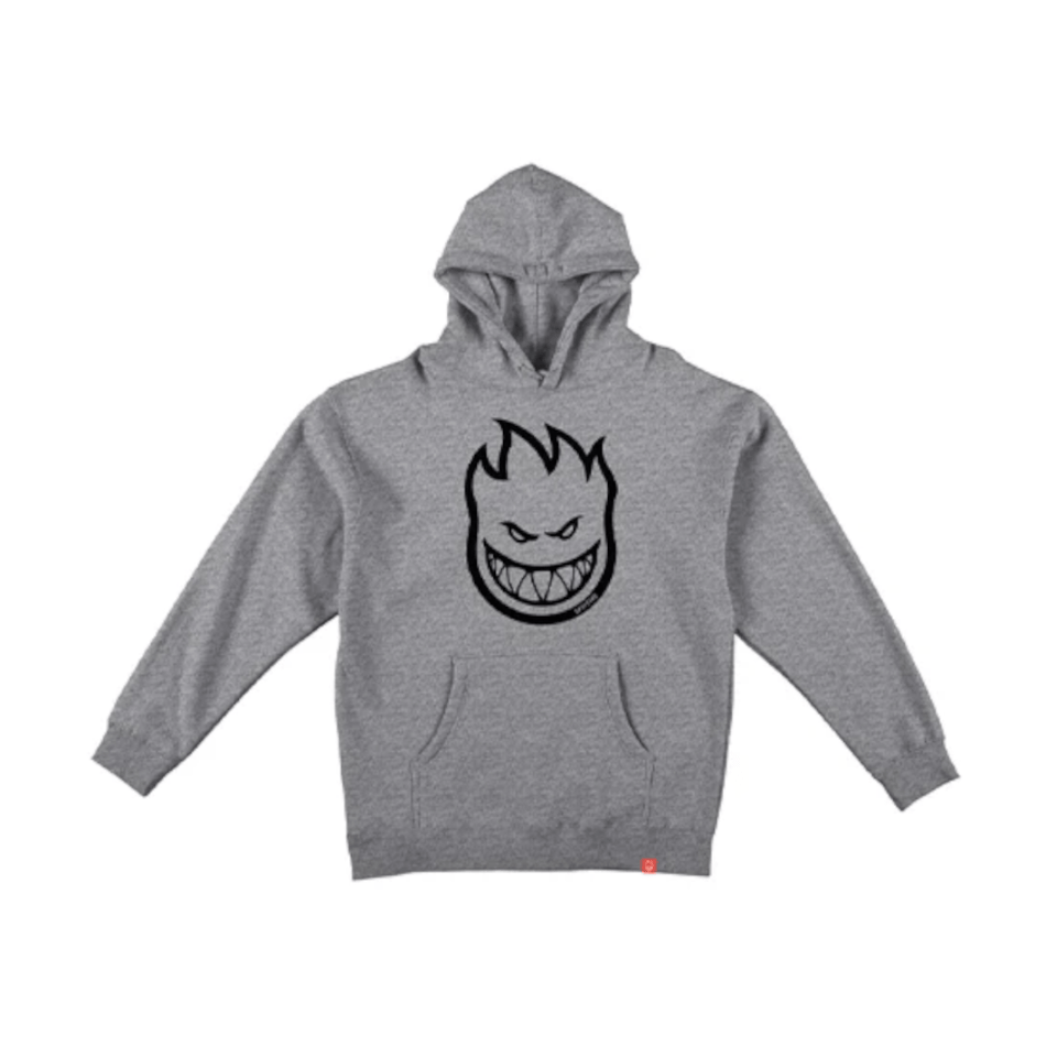 Spitfire Skate Youth Sweater Hoodie Bighead Heather Grey Black - 50-50 Skate Shop