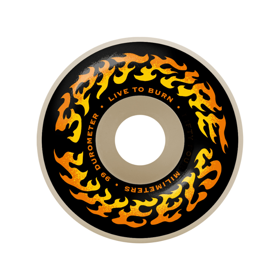 Spitfire Skateboard Wheels Torched Script 52mm - Set of 4 - 50-50 Skate Shop