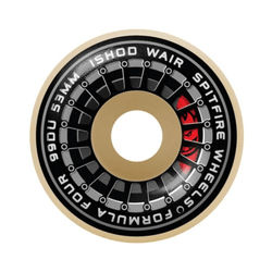 Spitfire Skateboard Wheels F4 99D Ishod Burnout White 53mm - Set of 4 - 50-50 Skate Shop