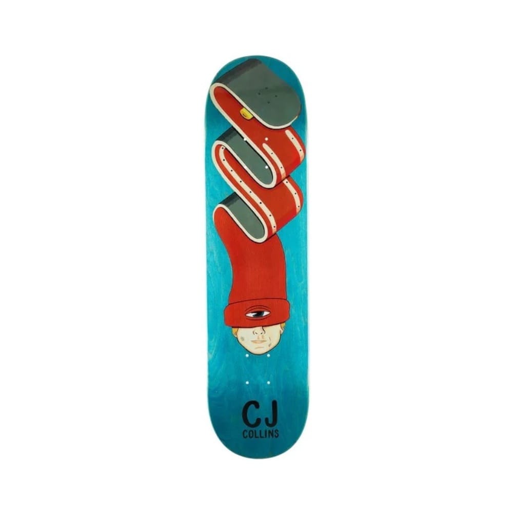 Toy Machine Skateboard Deck Collins Skate Beanie 8.0" x 31.84" Blue 14.25" WB