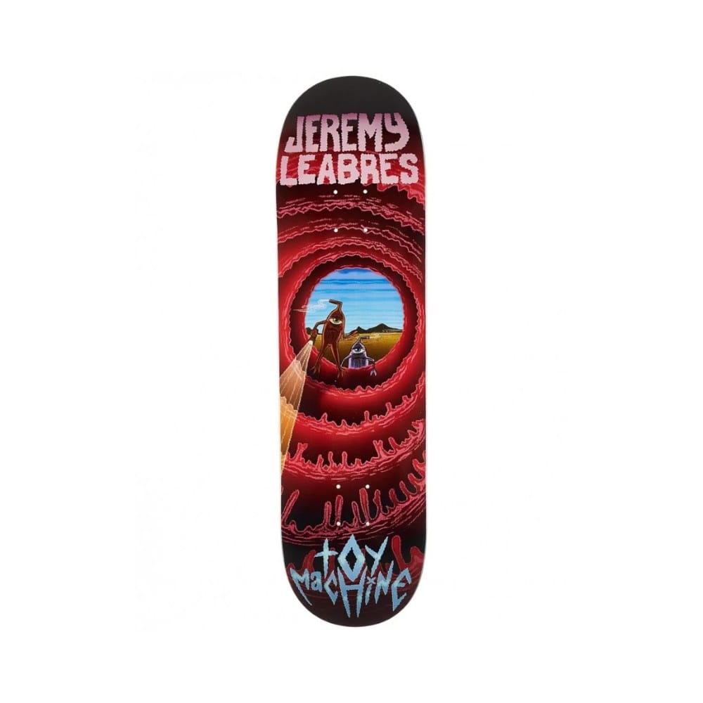Toy Machine Skateboard Deck Leabres Cave Sect 8.5" x 32.35" Red 14.5" WB