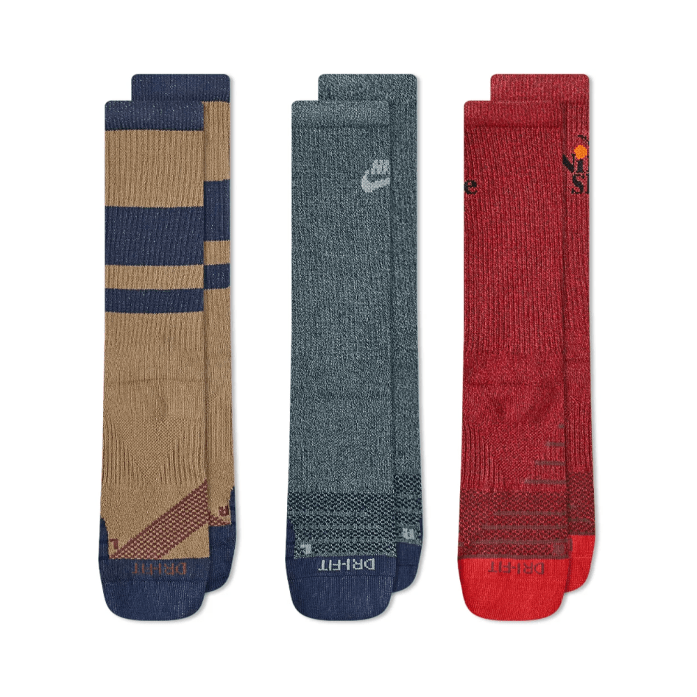 Nike SB Everyday Max Lightweight Crew Socks Multi Colour - 3 Pack - 50-50 Skate Shop