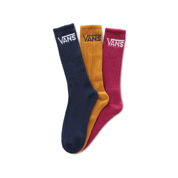 Vans Skate Classic Crew Socks 3 Pack Raspberry Radiance - 50-50 Skate Shop