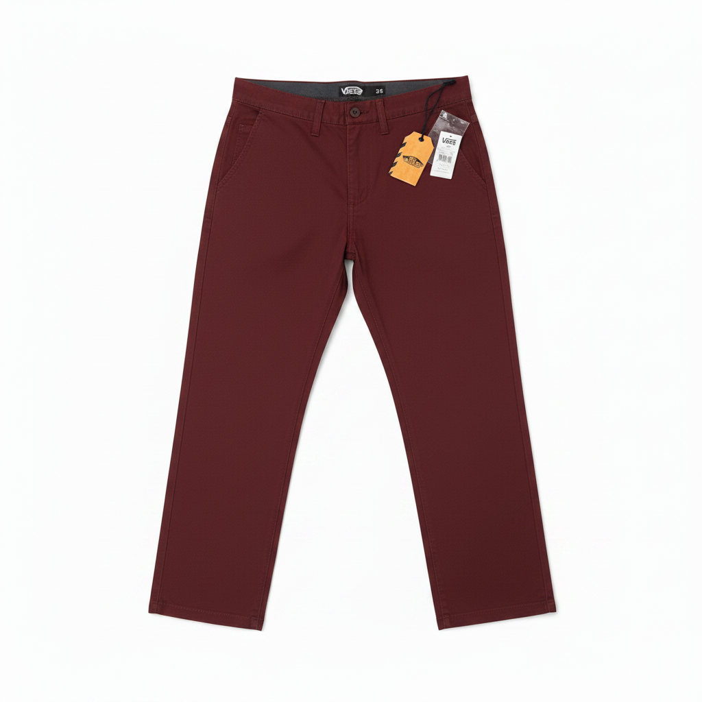 Vans Skate Pants Excerpt Chino Burgundy Slim Fit - 50-50 Skate Shop