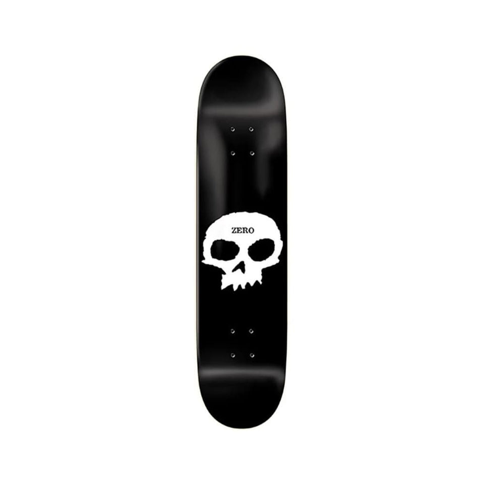 Zero Skateboard Deck Single Skull R7 8.5" x 32.3" Black 14.5" WB