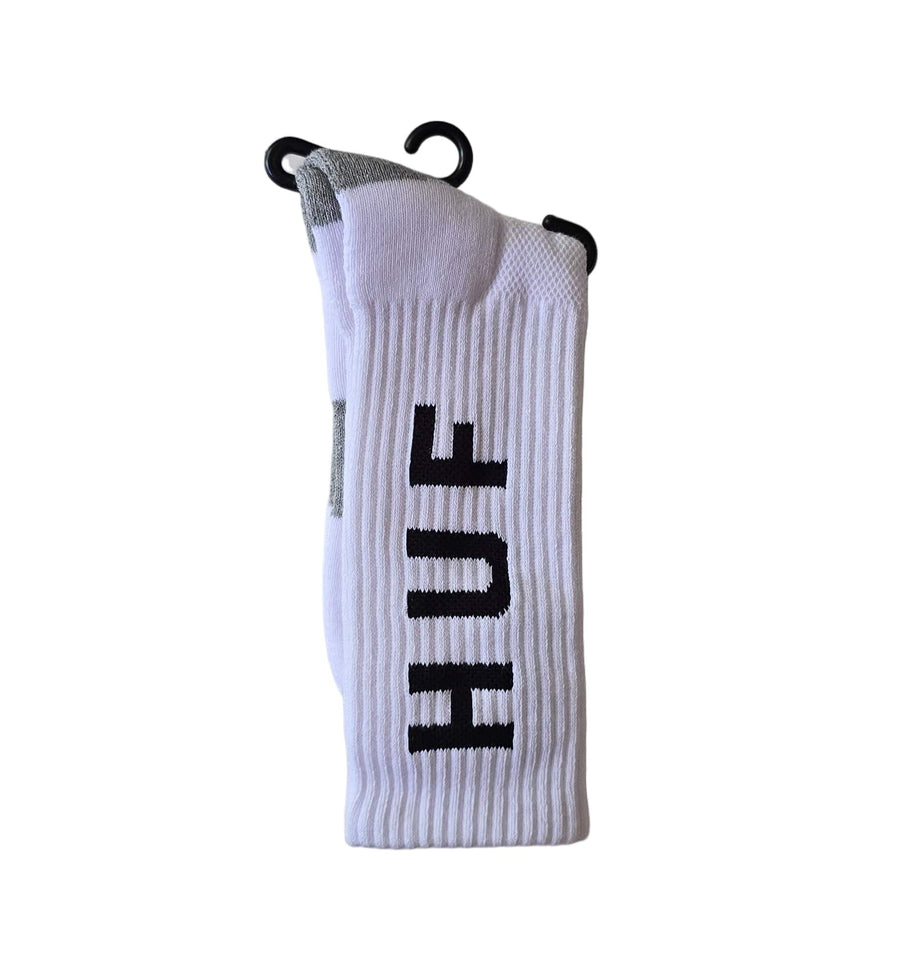 HUF Socks CoolMax Original Logo Crew Sock White