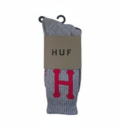 HUF Classic H Crew Socks Grey Heather