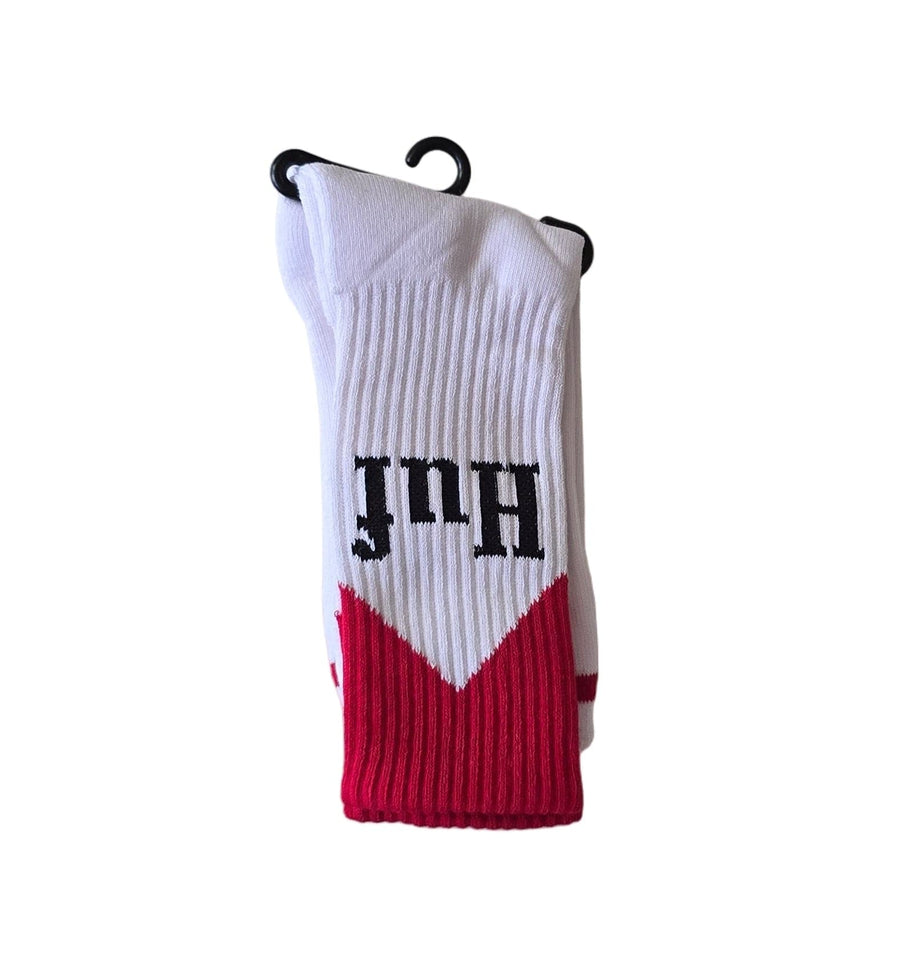 Huf Socks Full Flaor Crew Sock White Red