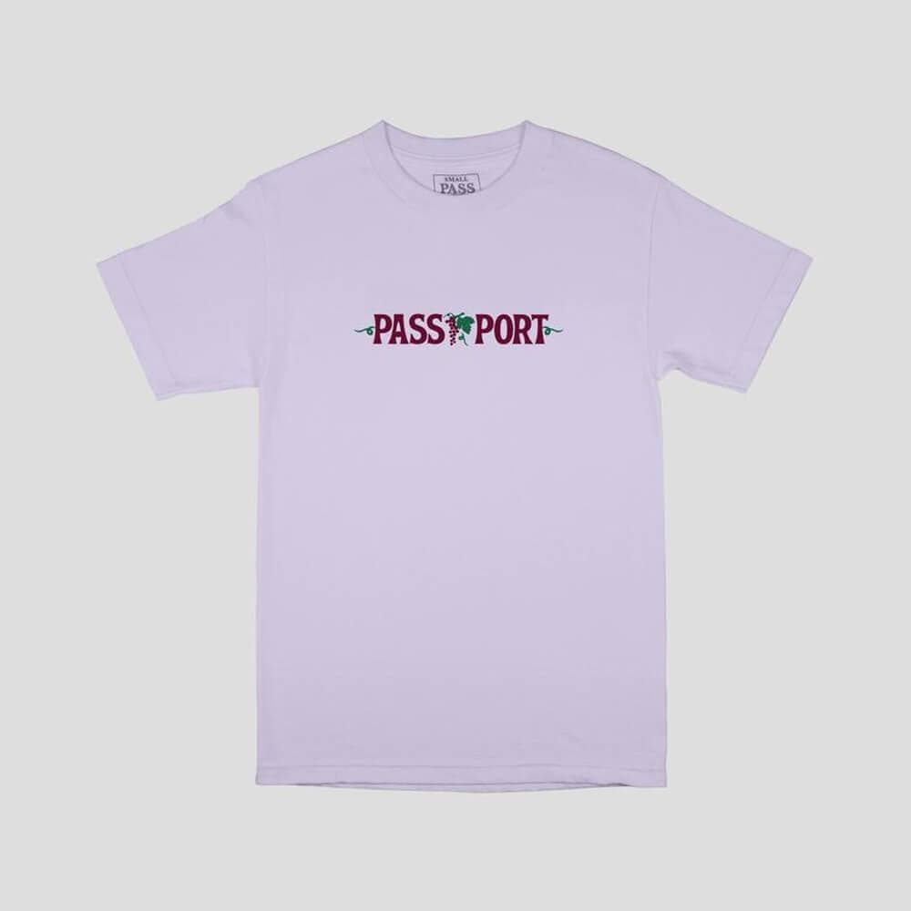 Passport Skate Life Of Leisure Embroidery Tee Lavander - 50-50 Skate Shop