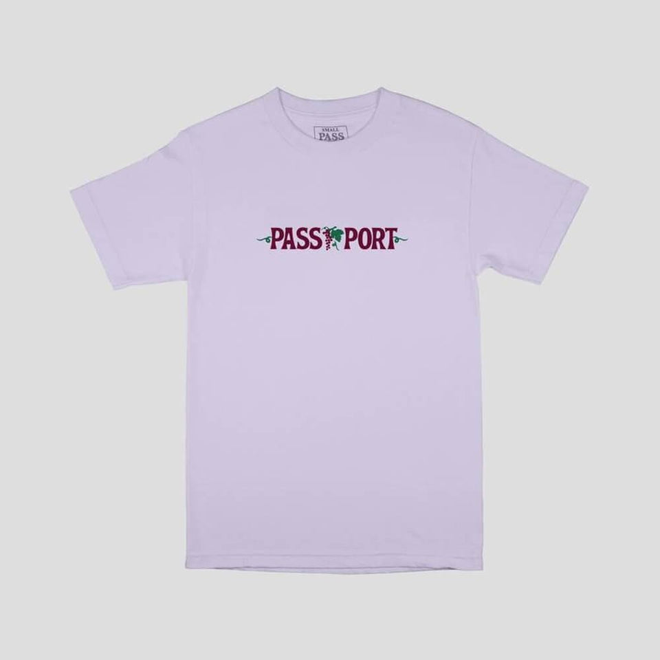 Passport Skate Life Of Leisure Embroidery Tee Lavander - 50-50 Skate Shop