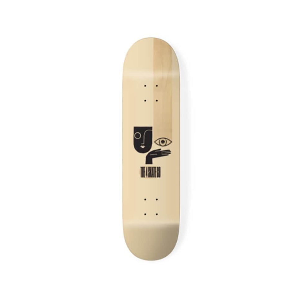 The 4 Skateboard Deck Watching 8.25" x 31.5" Cream 14" WB - 50-50 Skate Shop