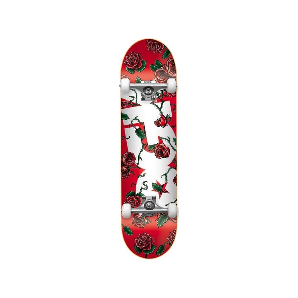 DGK Skateboard Complete Bloom 7.75" x 31.25" Red 14.5" WB - 50-50 Skate Shop