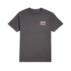 Krooked Skate Tee Strait Eyes Charcoal Pink - 50-50 Skate Shop