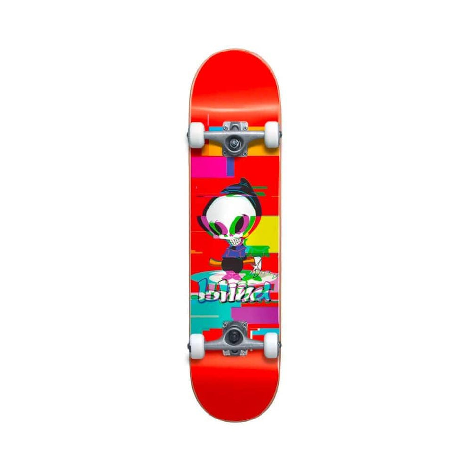Blind Skateboard Complete Reaper Glitch FP 7.75" x 31" Red 13.875" WB - 50-50 Skate Shop